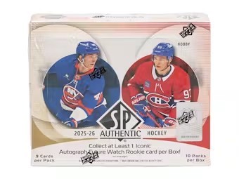2025/26 Upper Deck SP Authentic Hockey Hobby 8 Box Case
