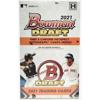 2021 Bowman Draft Baseball Super Jumbo 6 Box Case