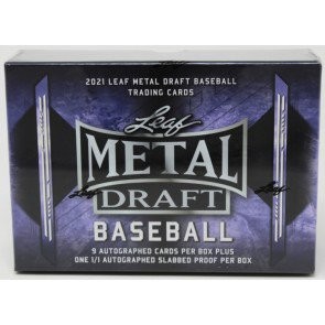 2021 Leaf Metal Draft Baseball Jumbo 6 Box Case
