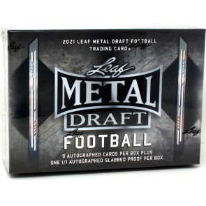 2021 Leaf Metal Draft Football Jumbo 8 Box Case