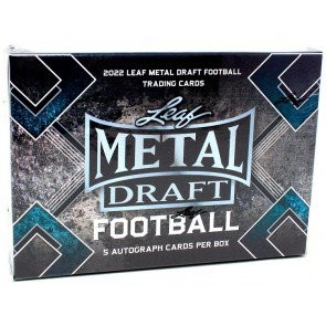 2022 Leaf Metal Draft Football Hobby 15 Box Case