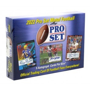 2022 Pro Set Metal Football Hobby 12 Box Case