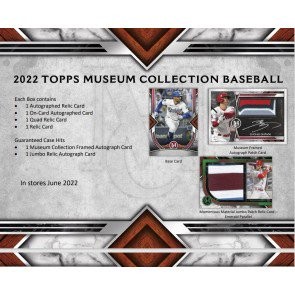 2022 Topps Museum Collection Baseball Hobby 12 Box Case