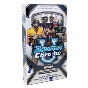 2024 Bowman Chrome University Football Hobby 12 Box Case