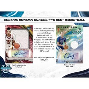 2024/25 Bowman University Best Basketball Hobby 12 Box Case