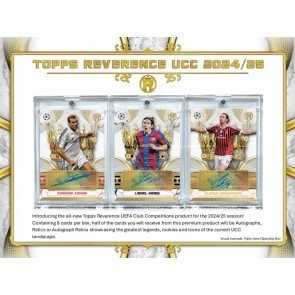 2024/25 Topps UEFA Club Competitions Reverence Soccer Hobby 4 Box Case