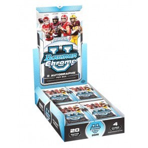 2025 Bowman Chrome University Football Hobby 12 Box Case