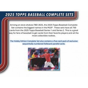 2025 Topps Complete Baseball Factory Set - Hobby