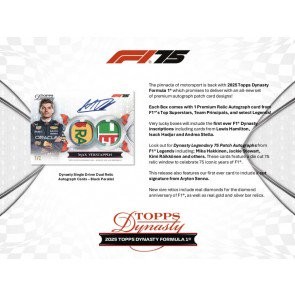 2025 Topps Dynasty Formula 1 Racing Hobby 5 Box Case