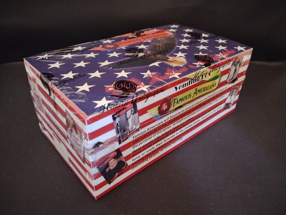 2021 Historic Autographs Famous Americans Vending 4 Box Case