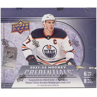 2021/22 Upper Deck Credentials Hockey Hobby 20 Box Case