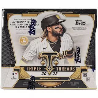 2022 Topps Triple Threads Baseball Hobby 18 Box Case