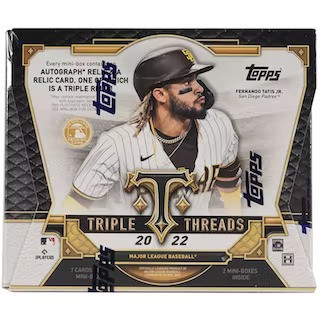 2022 Topps Triple Threads Baseball Hobby 18 Box Case