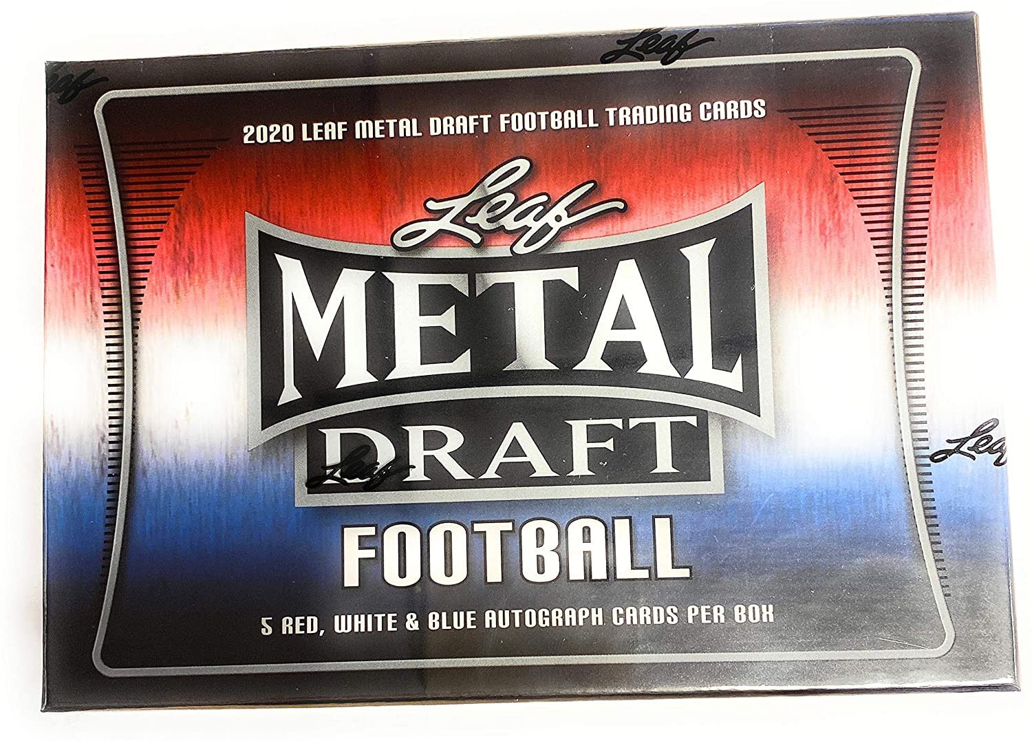 2021 Leaf Metal Red White and Blue Football Box