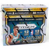 2020/21 Panini Prizm Basketball Hobby 12 Box Case