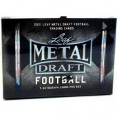 2021 Leaf Metal Draft Football Hobby 15 Box Case
