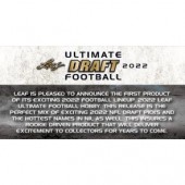2022 Leaf Ultimate Draft Football Hobby 12 Box Case