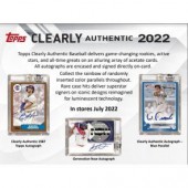 2022 Topps Clearly Authentic Baseball Hobby 20 Box Case