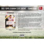 2022 Topps Stadium Club Chrome Bundesliga Soccer Hobby 12 Box Case