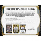 2022 Topps Triple Threads Baseball Hobby 18 Box Case