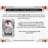 2023 Topps Tribute Baseball Hobby 6 Box Case